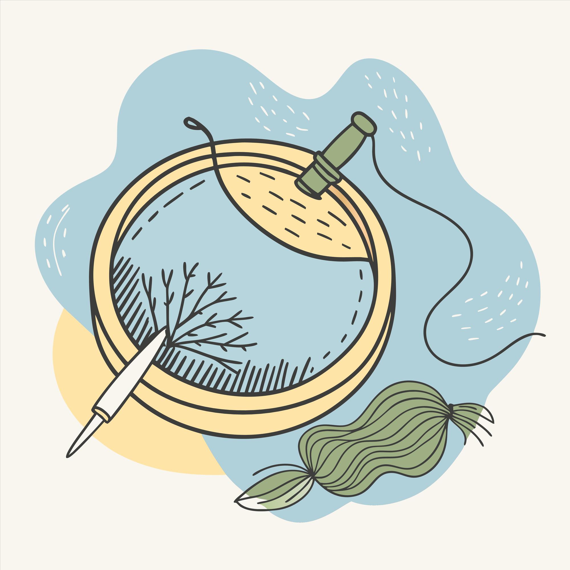 Atelier Stickerei — ruhige Handwerkskunst logo